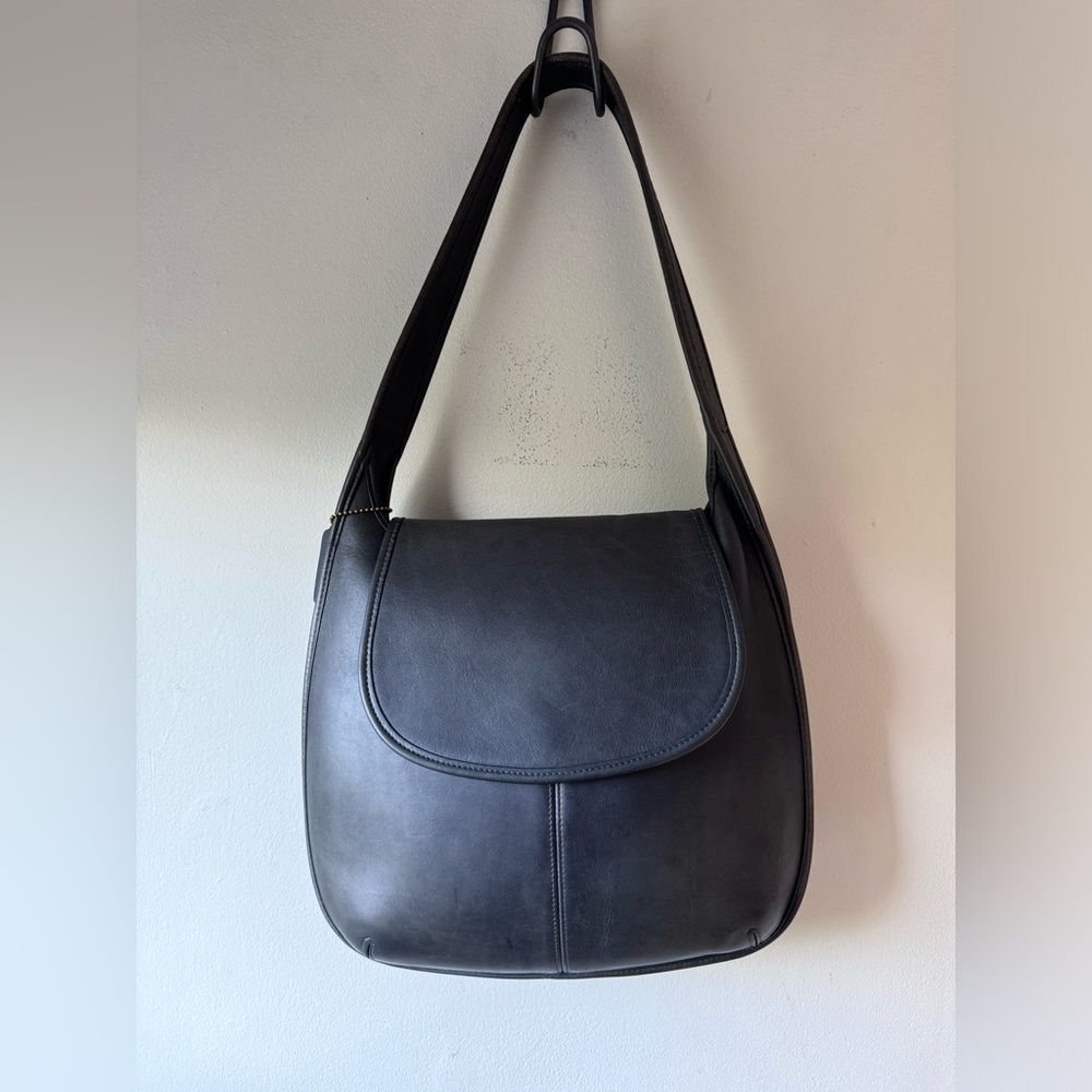 Vintage Coach Ergo Flap 9029 Hobo Shoulder Bag Purse, ‘97 Blue